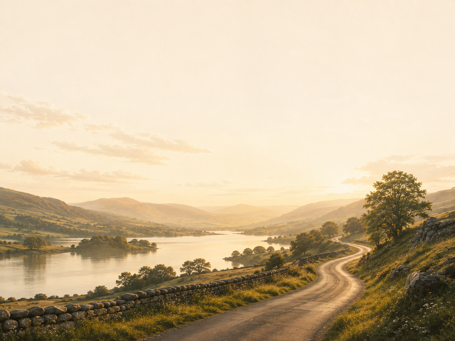 Lakeside road premium artwork